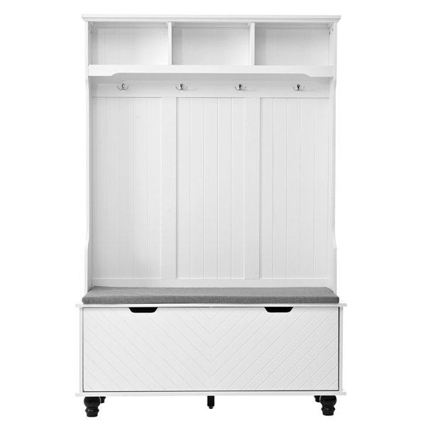 Alcott Hill® Channahon Hall Tree 47.2'' Wide with Bench and Shoe